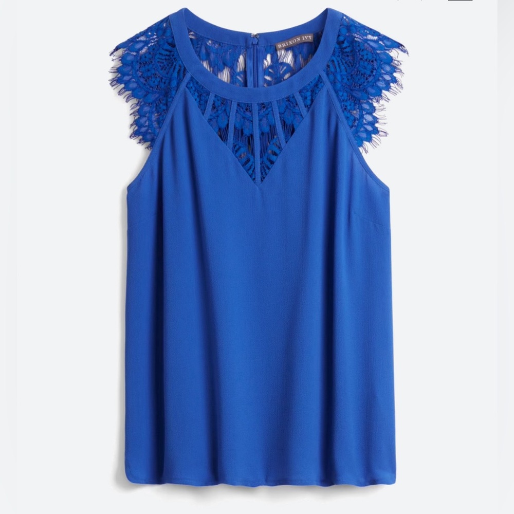 Jarred Lace Detail Cap-Sleeve Blouse